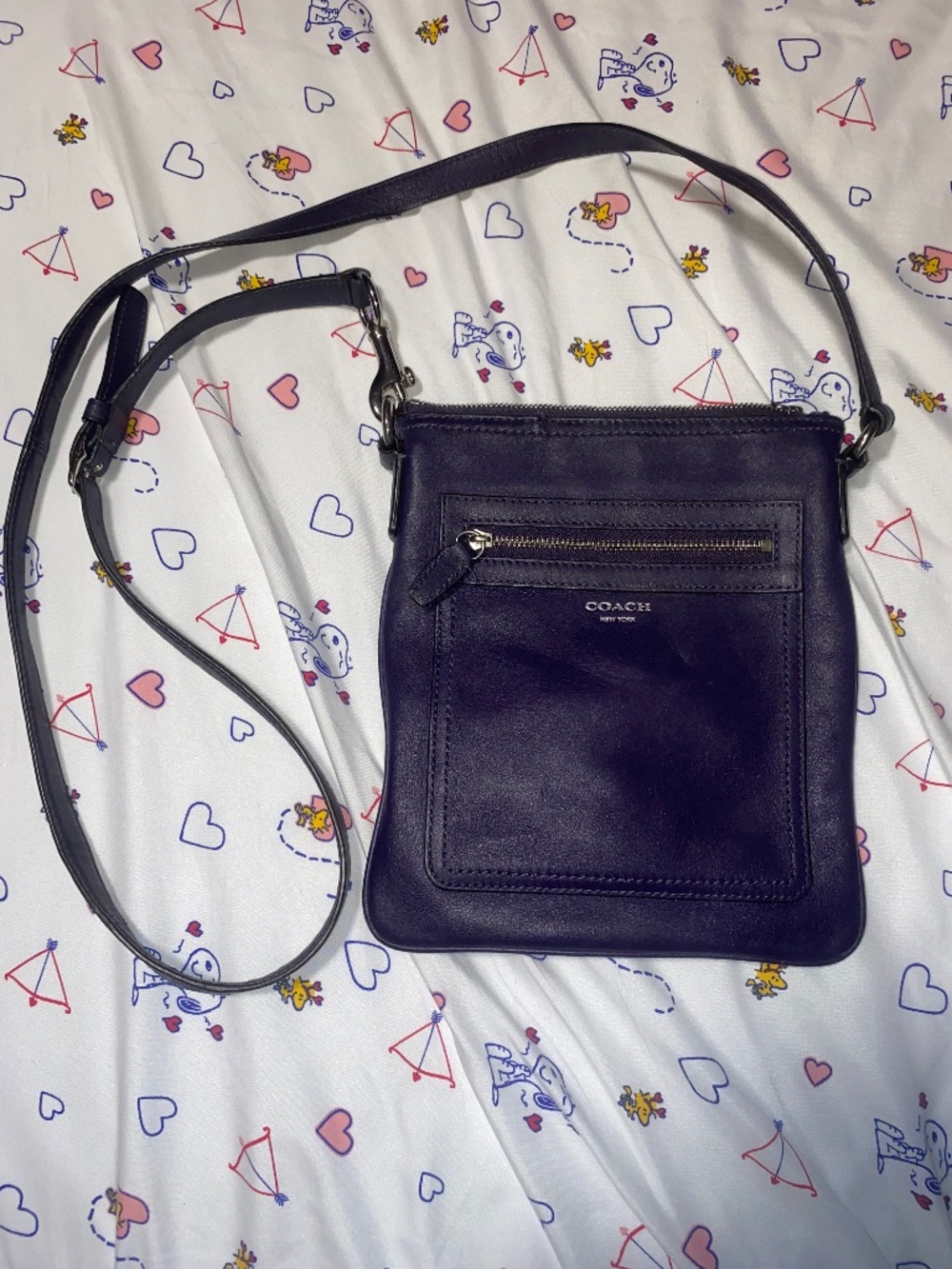Coach Legacy Leather Swingpack Crossbody Bag – Dark Plum Purple (Y2K Vintage